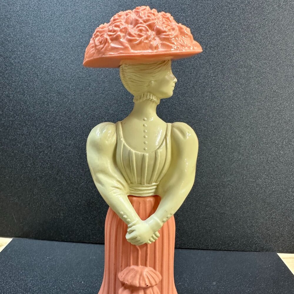 Avon Fashion Figurine Gay Nineties Unforgettable Cologne‎ – Full, Broken Top